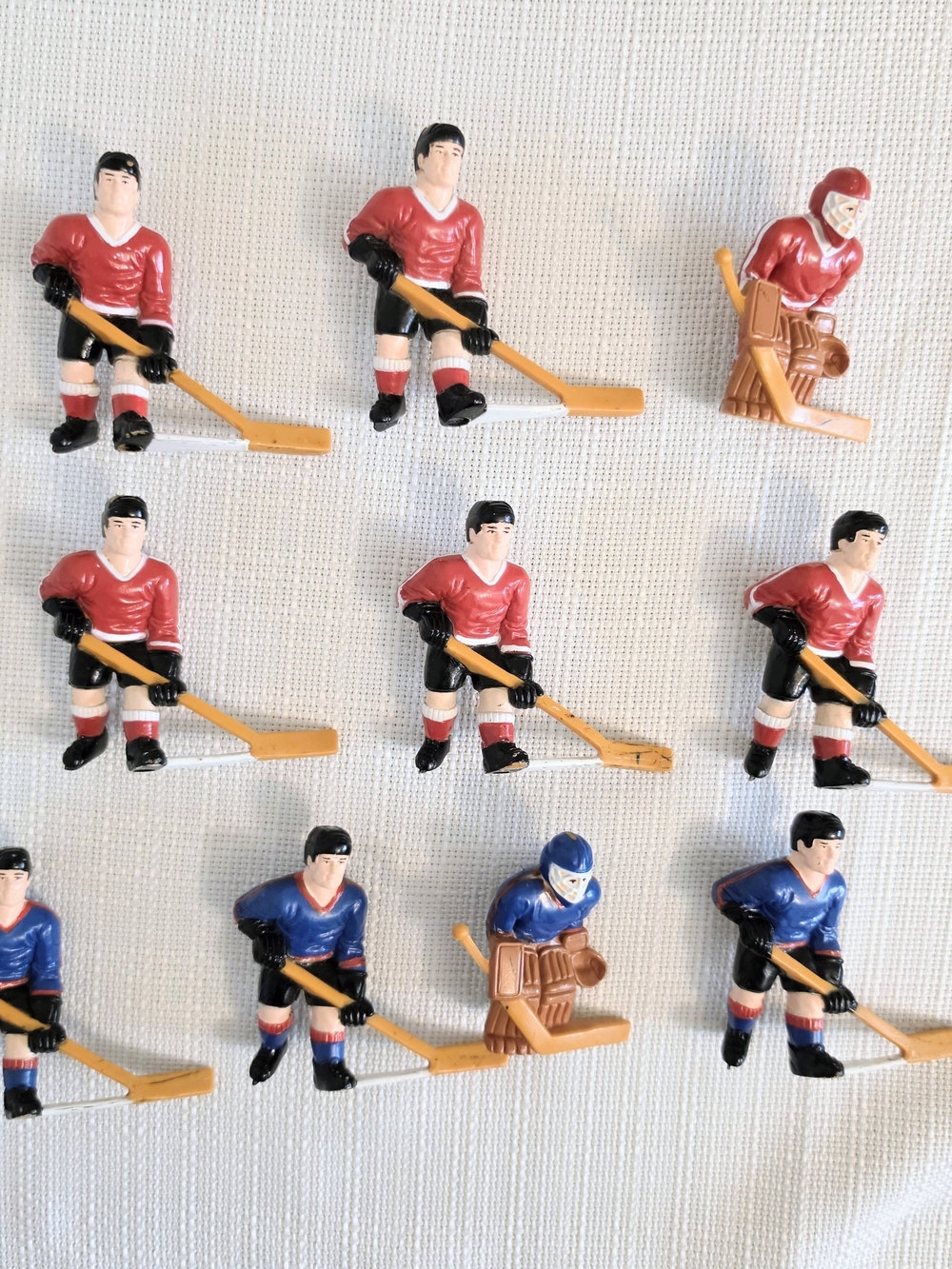 Vtg Franklin Tabletop Ice Hockey Game Players Red Blue 10 Set Party Cake Toppers
